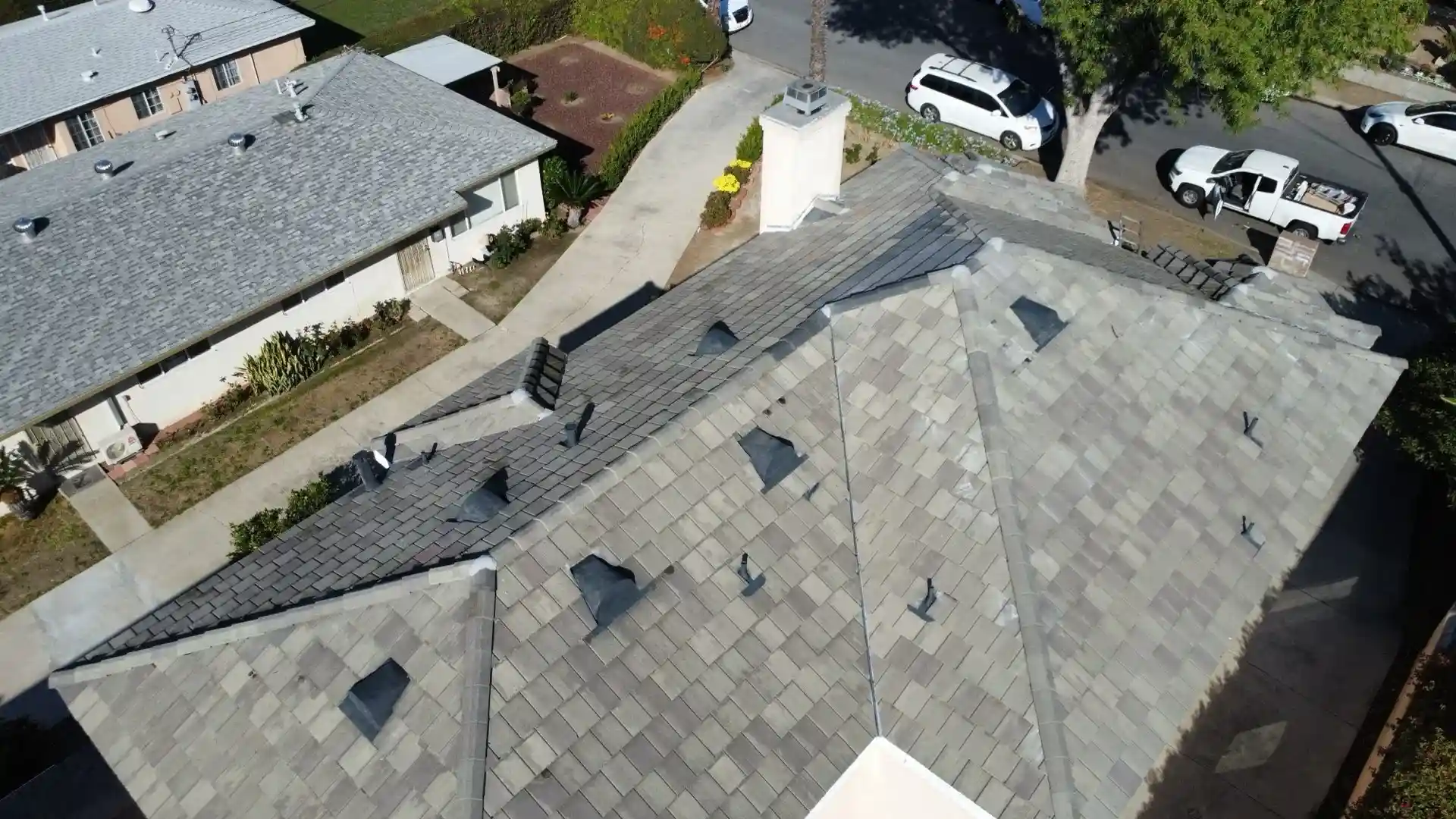 New roof complete and ready for solar racking, Arcadia residential home