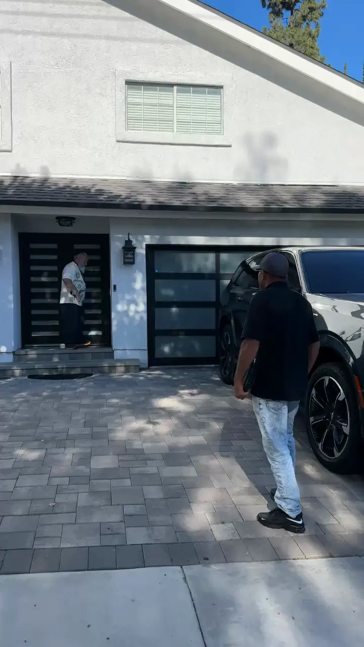 Customer video review from Artur, at his home next to his electric car: “It’s all thanks to you guys. I used to drive this dinosaur — I love it, but this one is costing me zero dollars every month. I recommend you guys to all my neighbors and my friends.”