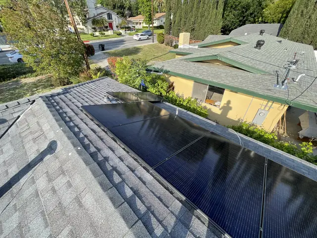 Completed residential solar project in Altadena, CA