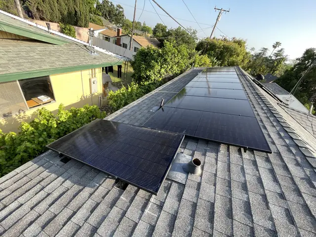 Solar array close-up in Altadena, CA