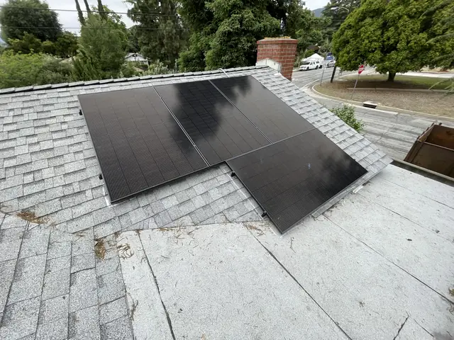 Completed residential solar project in Altadena, CA