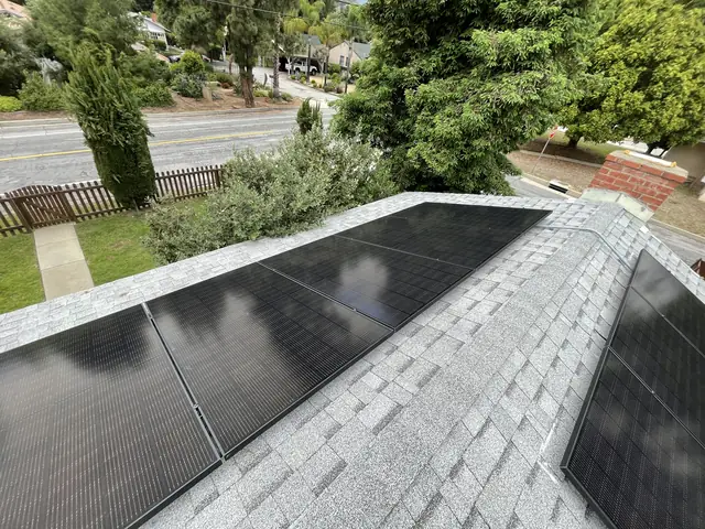 Solar array close-up in Altadena, CA