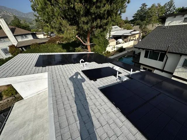 Completed residential solar project in Altadena, CA