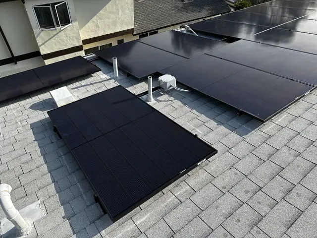 Solar array close-up in Altadena, CA