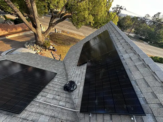 Solar array close-up in Altadena, CA