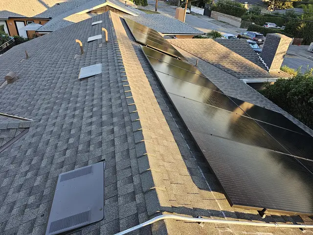 Completed residential solar project in Altadena, CA