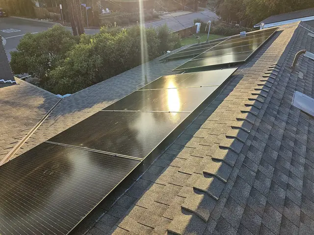 Solar array close-up in Altadena, CA