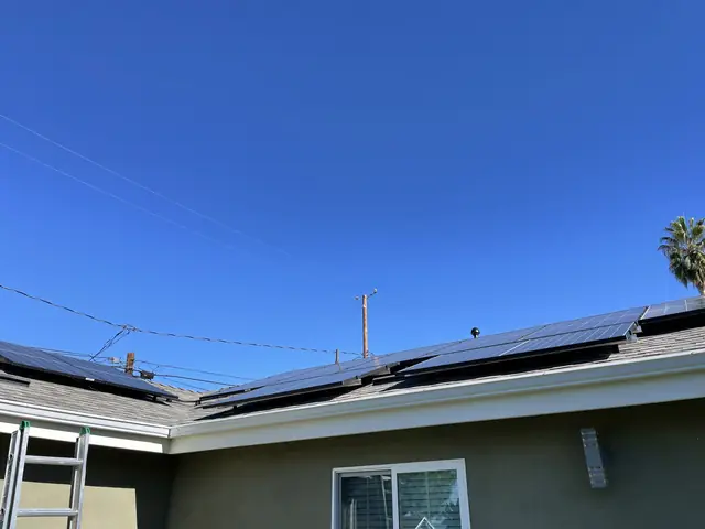 Finished rooftop solar panels on a Burbank home