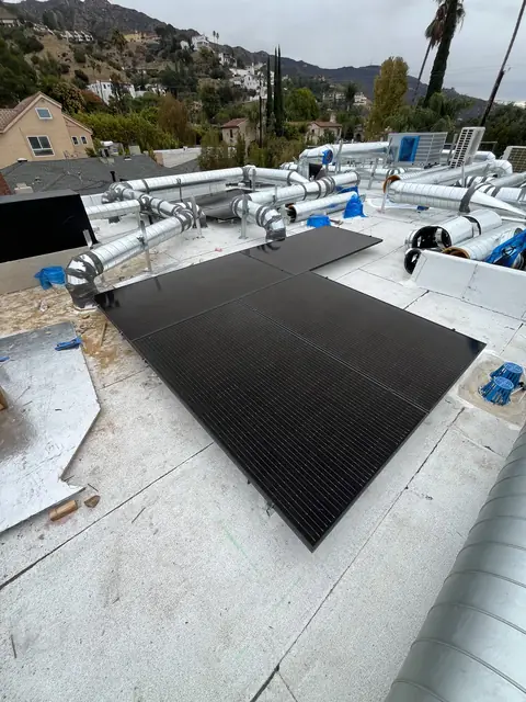 Rooftop solar installation by Cali Energy in Burbank, CA