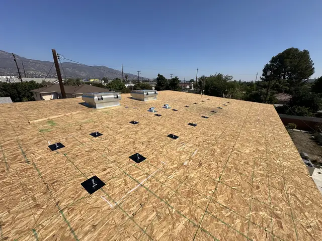 Finished rooftop solar panels on a Burbank home