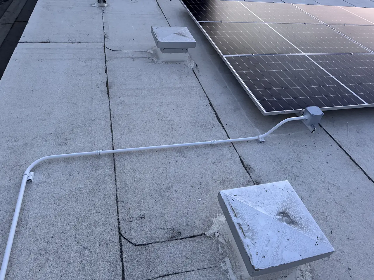 Solar array close-up in Burbank, CA