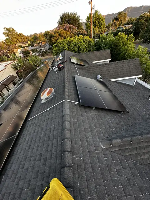 Rooftop solar installation by Cali Energy in Burbank, CA