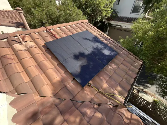 Solar array close-up in Camarillo, CA