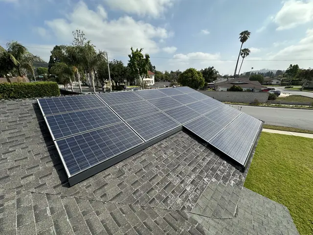 Solar array close-up in Camarillo, CA