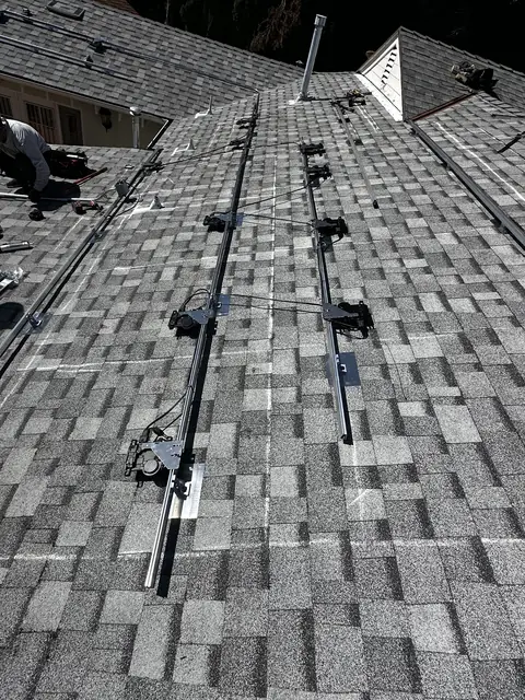 Solar array close-up in Canoga Park, CA