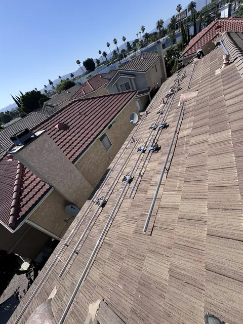 Finished rooftop solar panels on a Canoga Park home