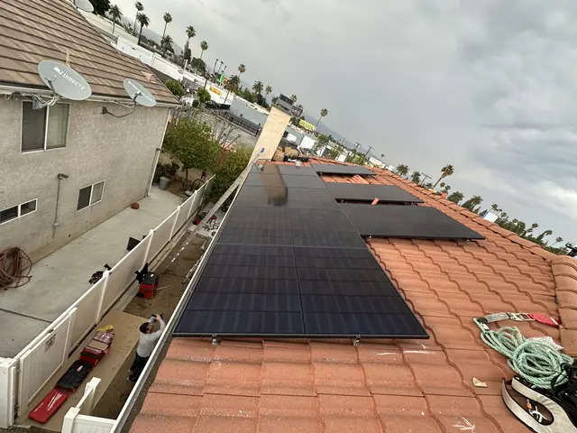 Rooftop solar installation by Cali Energy in Canoga Park, CA