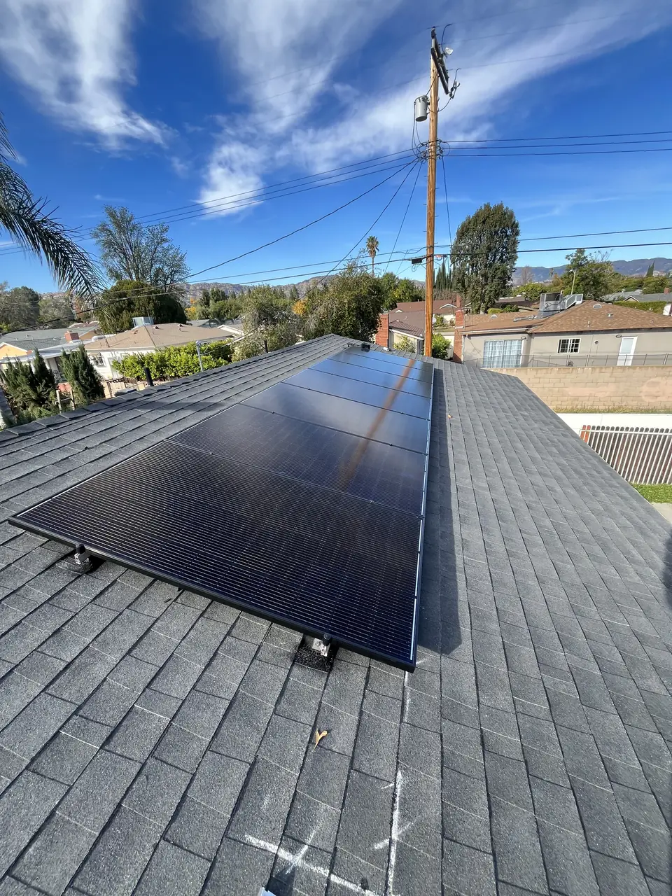 Rooftop solar installation by Cali Energy in Canoga Park, CA