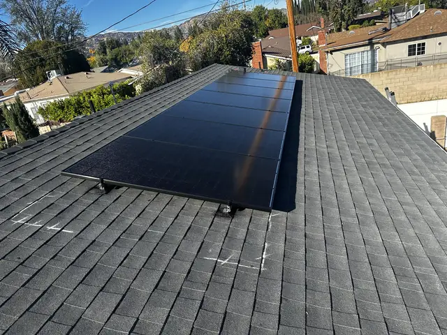 Completed residential solar project in Canoga Park, CA
