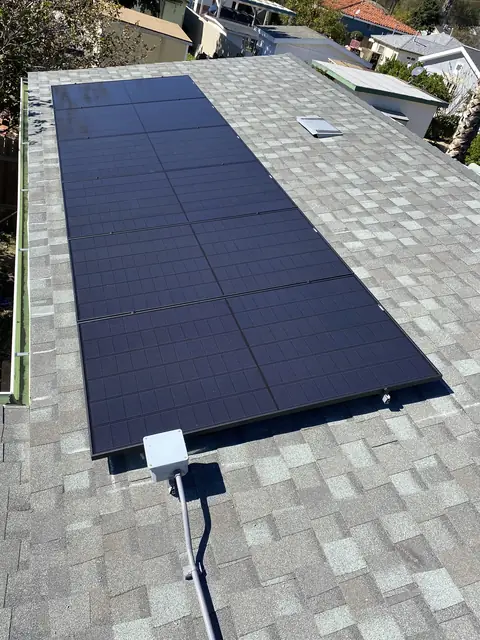 Completed residential solar project in Canoga Park, CA