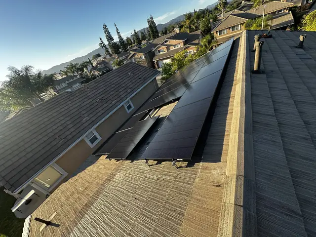 Completed residential solar project in Canoga Park, CA