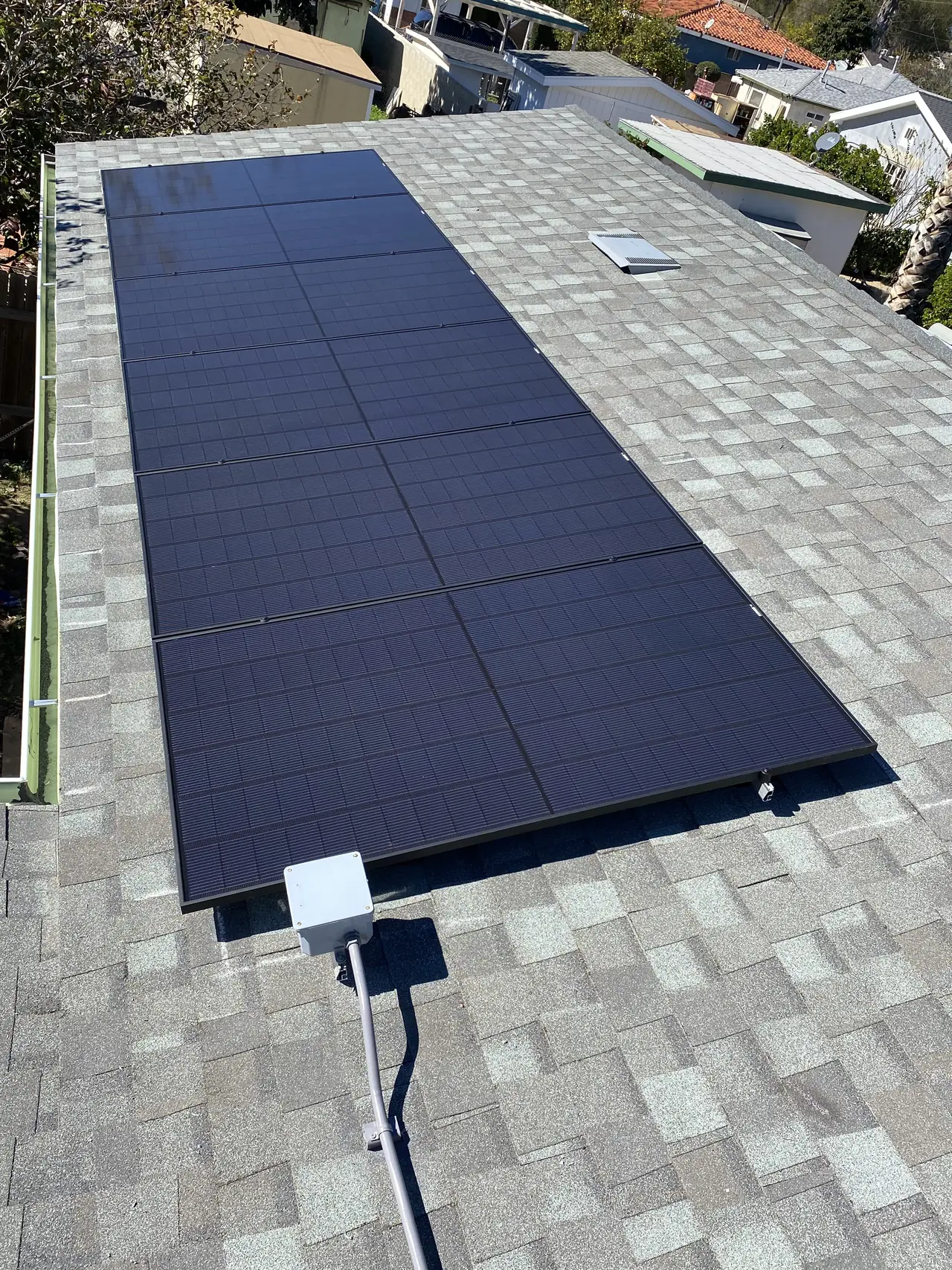 Two dwellings on one lot. The array went with the meter