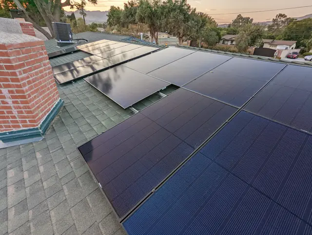 Completed residential solar project in Chatsworth, CA