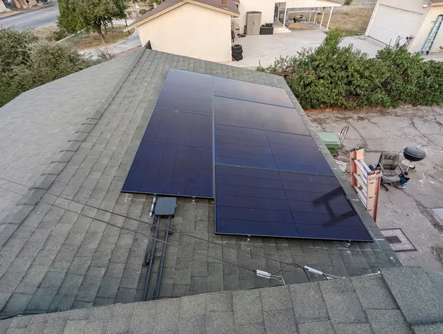 Solar array close-up in Chatsworth, CA