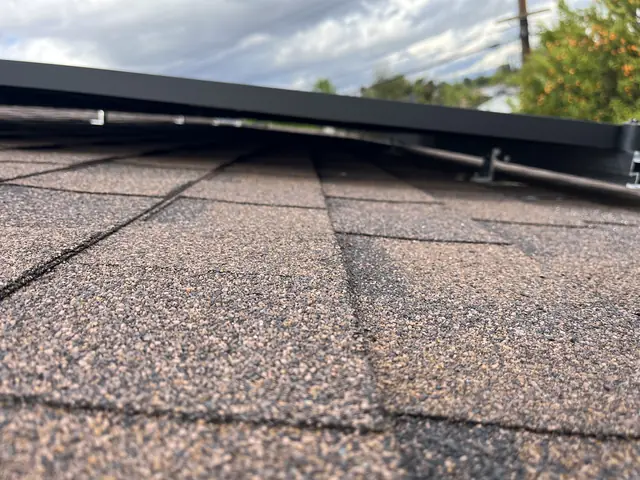 Finished rooftop solar panels on a Chatsworth home