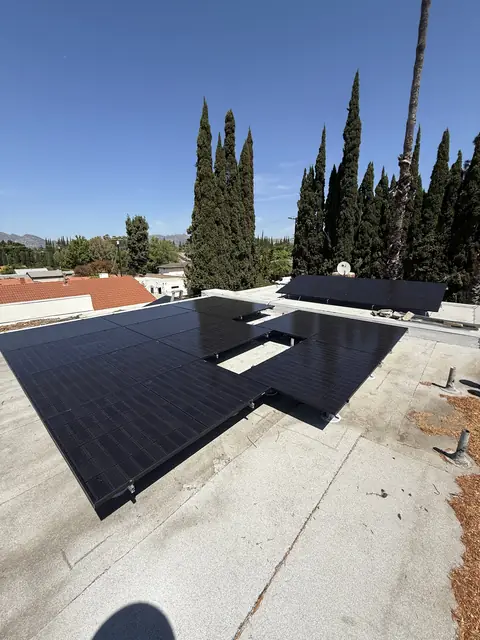 Completed residential solar project in Chatsworth, CA