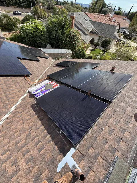 Completed residential solar project in Chatsworth, CA