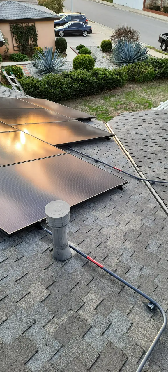 Completed residential solar project in Covina, CA