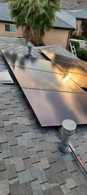 Solar array close-up in Covina, CA
