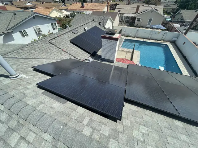 Rooftop solar installation by Cali Energy in Covina, CA