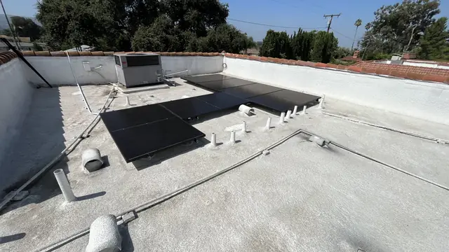 solar panel array on a tile roof in Covina, CA