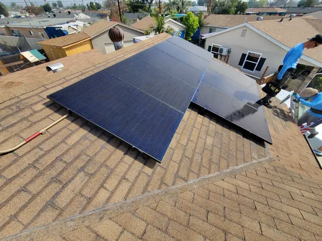 Rooftop solar installation by Cali Energy in Covina, CA
