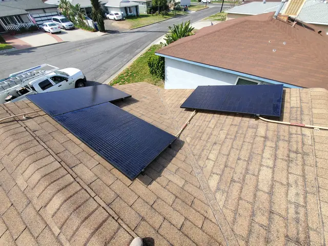 Completed residential solar project in Covina, CA