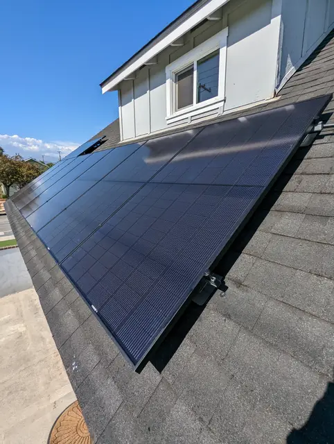 Completed residential solar project in Covina, CA