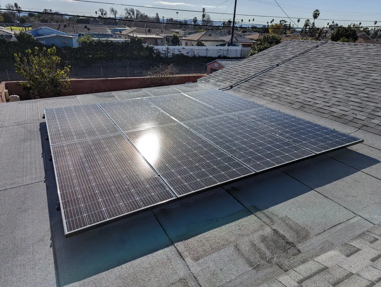 Rooftop solar installation by Cali Energy in Covina, CA