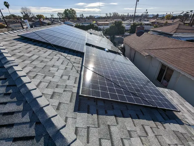 Completed residential solar project in Covina, CA