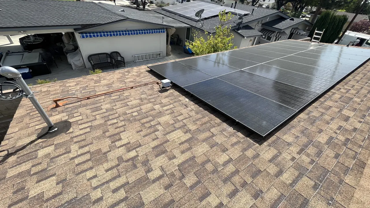 Completed residential solar project in Covina, CA