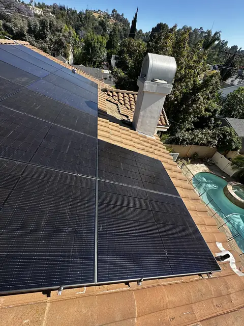 Completed residential solar project in Encino, CA