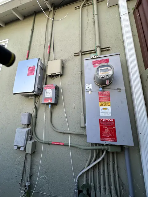 Finished rooftop solar panels on a Encino home