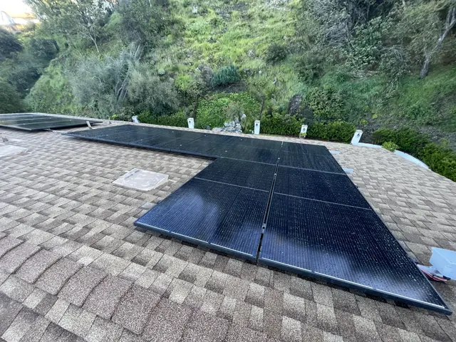 Completed residential solar project in Glendale, CA
