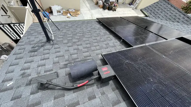 Solar array close-up in Glendale, CA