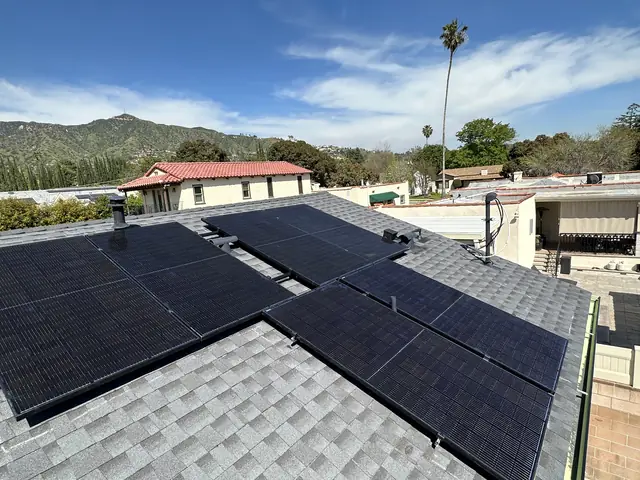 Residential PV system installed in Glendale, CA
