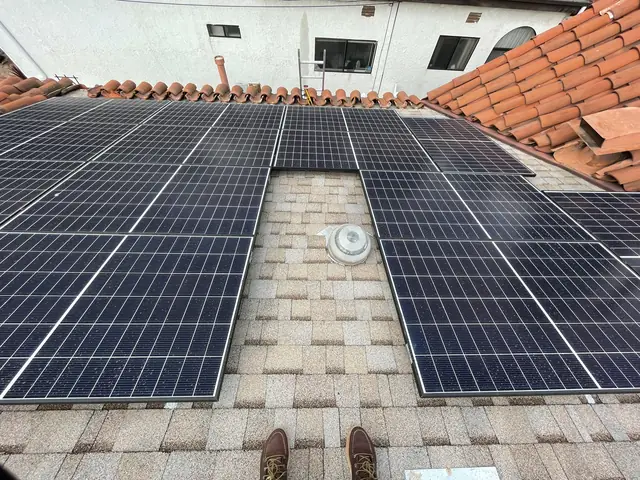 Finished rooftop solar panels on a Glendale home