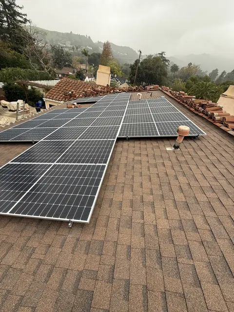 Completed residential solar project in Glendale, CA