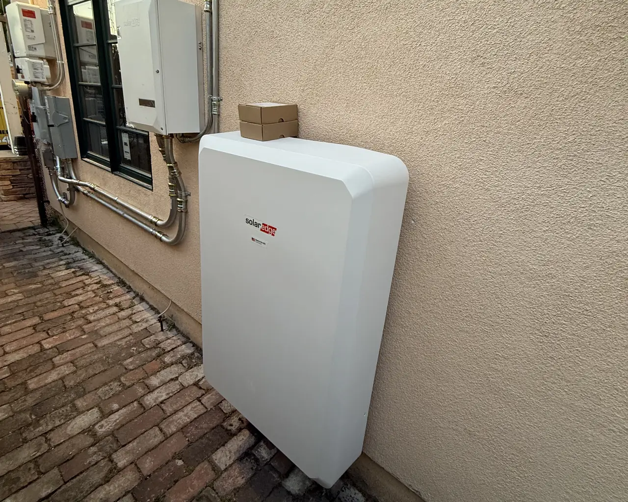 The solar went on in December. The battery came in May