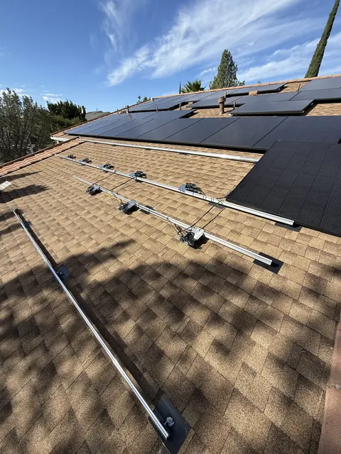 Completed residential solar project in Granada Hills, CA